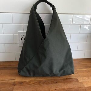 m0851 khaki green Origami tote bag